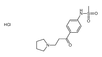 N-[4-(3-pyrrolidin-1-ylpropanoyl)phenyl]methanesulfonamide,hydrochloride Structure