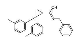 N-benzyl-2,2-bis(3-methylphenyl)cyclopropane-1-carboxamide结构式