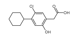 2-(5-chloro-4-cyclohexyl-2-hydroxyphenyl)-acetic acid Structure