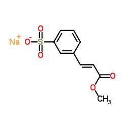 (E)-3-(3-甲氧基-3-氧代-1-丙烯-1-基)苯磺酸钠结构式