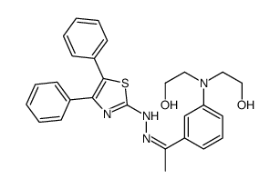 2-[3-[(Z)-N-[(4,5-diphenyl-1,3-thiazol-2-yl)amino]-C-methylcarbonimidoyl]-N-(2-hydroxyethyl)anilino]ethanol结构式