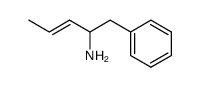 (E)-1-phenyl-2-aminopent-3-ene结构式