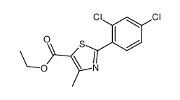 ethyl 2-(2,4-dichlorophenyl)-4-methyl-1,3-thiazole-5-carboxylate结构式