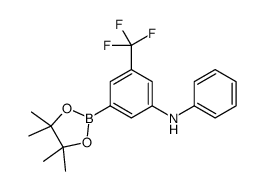 N-phenyl-3-(4,4,5,5-tetramethyl-1,3,2-dioxaborolan-2-yl)-5-(trifluoromethyl)aniline结构式