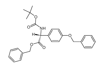 (R)-(4-Benzyloxy-phenyl)-tert-butoxycarbonylamino-acetic acid benzyl ester Structure