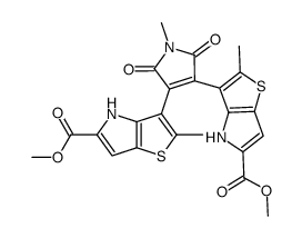 3,4-bis(5-methoxycarbonyl-2-methyl-4H-thieno[3,2-b]pyrrol-3-yl)-1-methyl-1H-pyrrole-2,5-dione Structure