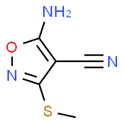 4-Isoxazolecarbonitrile,5-amino-3-(methylthio)-(7CI,9CI) structure