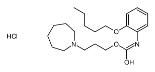 3-(azepan-1-ium-1-yl)propyl N-(2-pentoxyphenyl)carbamate,chloride结构式