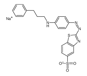 sodium 2-[[4-(benzylethylamino)phenyl]azo]benzothiazole-5-sulphonate结构式