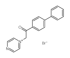 Pyrazinium,1-(2-[1,1'-biphenyl]-4-yl-2-oxoethyl)-, bromide (1:1)结构式