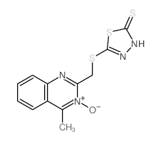 1,3,4-Thiadiazole-2(3H)-thione,5-[[(4-methyl-3-oxido-2-quinazolinyl)methyl]thio]-结构式