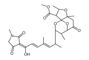 methyl 5-((3E,5E,7E)-7-hydroxy-4-methyl-7-(1-methyl-2,4-dioxopyrrolidin-3-ylidene)hepta-3,5-dien-2-yl)-2,6,9a-trimethyl-8-oxooctahydro-3a,7-epoxyfuro[3,2-b]oxocine-3-carboxylate结构式