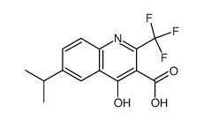 2-trifluoromethyl-6-isopropyl-4-hydroxy-3-quinolinecarboxylic acid结构式