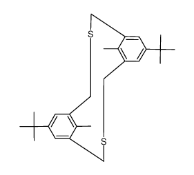 6,15-di-t-butyl-anti-9,18-dimethyl-2,11-dithia[3.3]metacyclophane结构式