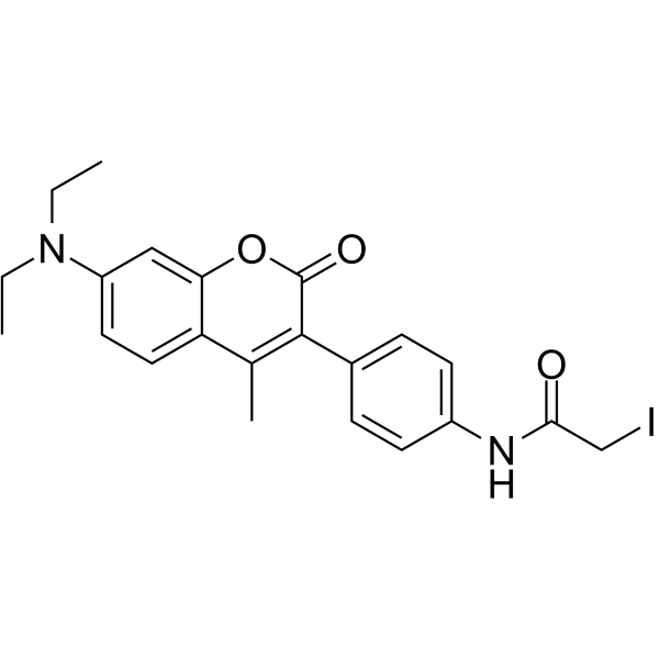 7-Diethylamino-3-[4-(iodoacetamido)phenyl]-4-methylcoumarin structure