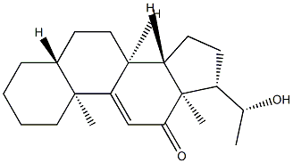 (20R)-20-Hydroxy-5α-pregn-9(11)-en-12-one structure