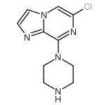 6-氯-8-(1-哌嗪)咪唑并[1,2-a]吡嗪结构式