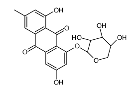 1,6-dihydroxy-3-methyl-8-[(2S,3R,4S,5S)-3,4,5-trihydroxyoxan-2-yl]oxyanthracene-9,10-dione Structure