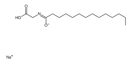 sodium,2-(tetradecanoylamino)acetate Structure