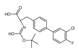 D-2-(BOC-AMINO)-3-(3'-CHLORO-4'-FLUOROBIPHENYL-4-YL)PROPANOIC ACID结构式