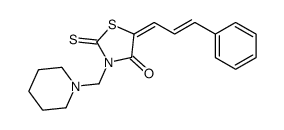 4-Thiazolidinone, 5-(3-phenyl-2-propenylidene)-3-(1-piperidinylmethyl)-2-thioxo- structure