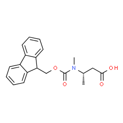 (S)-3-((((9H-Fluoren-9-yl)methoxy)carbonyl)(methyl)amino)butanoicacid structure