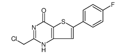 Thieno[3,2-d]pyrimidin-4(3H)-one, 2-(chloromethyl)-6-(4-fluorophenyl)结构式