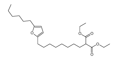 diethyl 2-[8-(5-hexylfuran-2-yl)octyl]propanedioate Structure