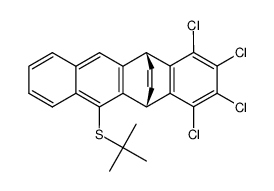 6-t-butylthio-5,12-dihydro-5,12-etheno-1,2,3,4-tetrachloronaphthacene Structure