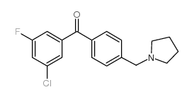 3-CHLORO-5-FLUORO-4'-PYRROLIDINOMETHYL BENZOPHENONE图片