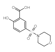 2-羟基-5-(吗啉-4-磺酰基)-苯甲酸结构式