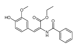 2-Propenoic acid, 2-(benzoylamino)-3-(4-hydroxy-3-methoxyphenyl)-, ethyl ester Structure