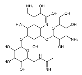 6'-N-acetimidoylamikacin structure