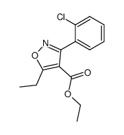 3-(2-chloro-phenyl)-5-ethyl-isoxazole-4-carboxylic acid ethyl ester Structure