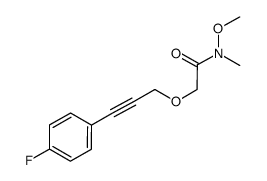 2-{[3-(4-fluorophenyl)prop-2-yn-1-yl]oxy}-N-methyl-N-methoxyacetamide Structure