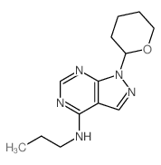 1H-Pyrazolo[3,4-d]pyrimidin-4-amine,N-propyl-1-(tetrahydro-2H-pyran-2-yl)- Structure