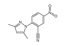 Benzonitrile, 2-(3,5-dimethyl-1H-pyrazol-1-yl)-5-nitro structure