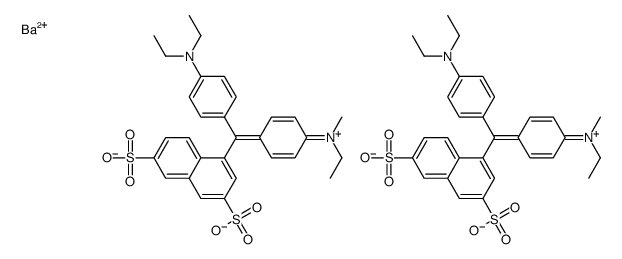 hydrogen [4-[4-(diethylamino)-α-(3,6-disulphonato-1-naphthyl)benzylidene]cyclohexa-2,5-dien-1-ylidene](ethyl)methylammonium, barium salt Structure