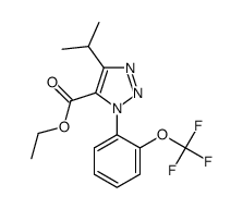 5-isopropyl-3-(2-trifluoromethoxy-phenyl)-3H-[1,2,3]triazole-4-carboxylic acid ethyl ester结构式