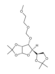 1,2,5,6-di-O-isopropylidene-3-O-(methoxyethoxymethyl)-α-D-allofuranose结构式