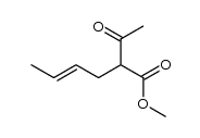 (E)-methyl 2-acetylhex-4-enoate Structure