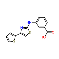 3-(4-THIOPHEN-2-YL-THIAZOL-2-YLAMINO)-BENZOIC ACID Structure