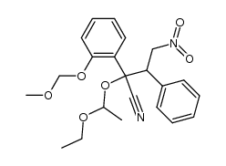 2-(1-ethoxyethoxy)-2-(2-(methoxymethoxy)phenyl)-4-nitro-3-phenylbutanenitrile Structure