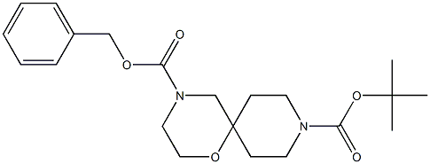 4-benzyl 9-(tert-butyl) 1-oxa-4,9-diazaspiro[5.5]undecane-4,9-dicarboxylate structure