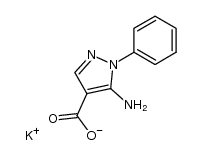 potassium 5-amino-1-phenyl-1H-pyrazole-4-carboxylate结构式