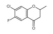 7-chloro-6-fluoro-2-methylchroman-4-one结构式