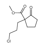 methyl 1-(3-chloropropyl)-2-oxocyclopentane-1-carboxylate结构式