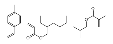 1-ethenyl-4-methylbenzene,2-ethylhexyl prop-2-enoate,2-methylpropyl 2-methylprop-2-enoate结构式