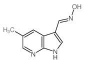 (E)-5-甲基-1H-吡咯并[2,3-b]吡啶-3-甲醛肟结构式