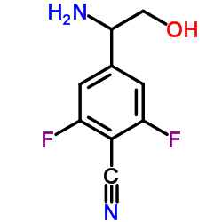 (S)-4-(1-amino-2-hydroxyethyl)-2,6-difluorobenzonitrile结构式